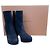 Stivaletti platform Portree in camoscio denim blu Gianvito Rossi Blu navy - vista 6