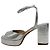 Sandali platform Jenna in pelle laminata argento Laurence Dacade - vista 3