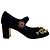 Décolleté Mary Jane Dolce & Gabbana in velluto nero con decorazioni multi cristallo - vista 2