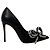 Décolleté Casadei Judith Julia in pelle nera con fiocco di strass Nero - vista 2