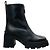 Jimmy Choo Black Smooth Leather Eugenie 80 Zip Front Booties - view 2