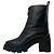 Jimmy Choo Black Smooth Leather Eugenie 80 Zip Front Booties - view 3