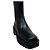 Gianvito Rossi Warner Stiefeletten aus schwarzem Leder mit quadratischer Kappe