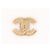 Chanel CC Brosche in Goldoptik mit Steppdesign und Strass Golden - Ansicht 3