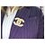 Chanel CC Brosche in Goldoptik mit Steppdesign und Strass Golden - Ansicht 9