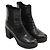 Stivaletti Chelsea platform in pelle nera Prada Nero