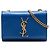 Borsa a tracolla Saint Laurent Kate Small Grain De Poudre Monogram Blu