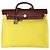 Hermès Lime Rouge H Toile Officier Hunter Herbag 39 MM PHW Giallo - vista 8