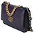 Chanel 19 Wallet On Chain em pele de cordeiro acolchoada roxa Roxo - vista 3