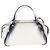 Borsa Supernova Medium Prada in Sfumato Spazzolato Bianco Nero - vista 2