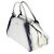 Borsa Supernova Medium Prada in Sfumato Spazzolato Bianco Nero - vista 3
