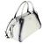 Borsa Supernova Medium Prada in Sfumato Spazzolato Bianco Nero - vista 4