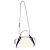 Borsa Supernova Medium Prada in Sfumato Spazzolato Bianco Nero - vista 5
