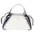 Borsa Supernova Medium Prada in Sfumato Spazzolato Bianco Nero - vista 8