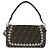 Bolsa Baguette Fendi marrom em jacquard FF com strass e cristais - vista 2