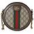 Borsa a tracolla rotonda mini Ophidia Gucci in tela GG Supreme beige