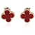 Van Cleef & Arpels Yellow Gold Carnelian Vintage Alhambra Ohrringe  - Ansicht 1
