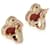 Van Cleef & Arpels Yellow Gold Carnelian Vintage Alhambra Ohrringe  - Ansicht 2