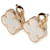Van Cleef & Arpels Yellow Gold Mother Of Pearl Vintage Alhambra Earrings  - view 3
