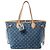 Borsa a tracolla Louis Vuitton Neverfull MM Monogram Denim in blu M13192