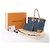 Borsa a tracolla Louis Vuitton Neverfull MM Monogram Denim in blu M13192 - vista 14