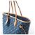 Borsa a tracolla Louis Vuitton Neverfull MM Monogram Denim in blu M13192 - vista 3