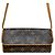 Borsa a tracolla Louis Vuitton Monogram Pochette Twin PM Marrone