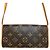 Borsa a tracolla Louis Vuitton Monogram Pochette Twin PM Marrone - vista 2