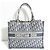 Borsa a mano Christian Dior Oblique Book Tote Blu navy