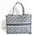 Borsa a mano Christian Dior Oblique Book Tote Blu navy - vista 2