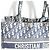 Borsa a mano Christian Dior Oblique Book Tote Blu navy - vista 9