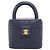 Borsa Chanel in pelle d'agnello blu navy
