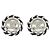 Orecchini a lobo Chanel ABG725 Nero Argento