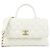 Borsa Chanel 92990 Bianca in pelle di vitello grana Bianco