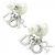 Boucles d'oreilles Christian Dior Tribal E1411TRICY Argenté Blanc - vue 2