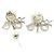 Boucles d'oreilles Christian Dior Tribal E1411TRICY Argenté Blanc - vue 3