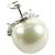 Boucles d'oreilles Christian Dior Tribal E1411TRICY Argenté Blanc - vue 4