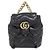 Gucci GG Marmont Rucksack aus gestepptem schwarzem Leder