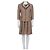 Elegant Prada Brown Silk Blend Dress & Jacket Set Sz.44 Pre-owned