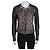 Roberto Cavalli Just Cavalli Chic Lederjacke mit Animal-Print IT 42 gebraucht