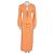 Roberto Cavalli Orange Perforiertes Maxi Kleid EU 38/M Gebraucht