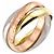 Anello Cartier Trinity in oro bianco rosa e giallo 18K