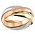 Anello Cartier Trinity in oro bianco rosa e giallo 18K - vista 2