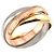 Anello Cartier Trinity in oro bianco rosa e giallo 18K - vista 5