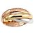 Anello Cartier Trinity in oro bianco oro giallo e oro rosa - vista 2