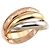 Anello Cartier Trinity in oro bianco oro giallo e oro rosa - vista 5