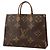 Borsa Tote Louis Vuitton OnTheGo GM Marrone
