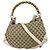 Borsa a tracolla Gucci Bamboo GG Pattern Bianco Beige