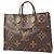 Borsa Tote Louis Vuitton OnTheGo GM Marrone