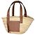 Loewe gewebte Raffia-Handtasche Braun Beige
